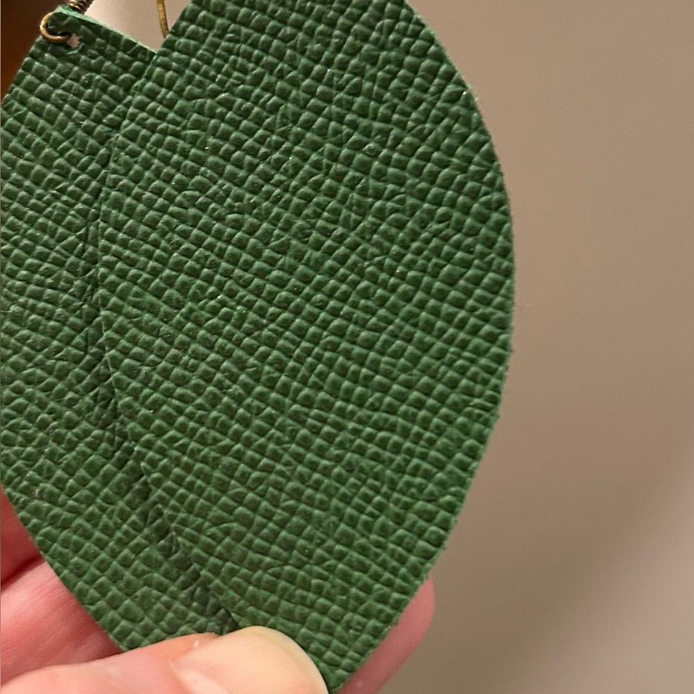 Elegant Green Leaf Earrings